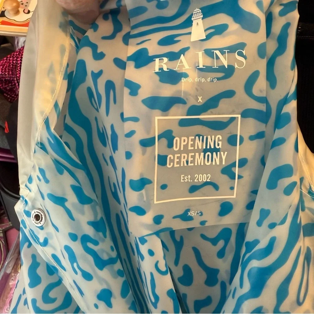 Opening Ceremony x Rains Animal Print Rain Coat size xs/s - Picture 7 of 7